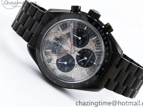 0515 Speedmaster Black Benom PVD Moon RMF Best Edition on PVD Bracelet Lemania HW WrinkleFree 7727